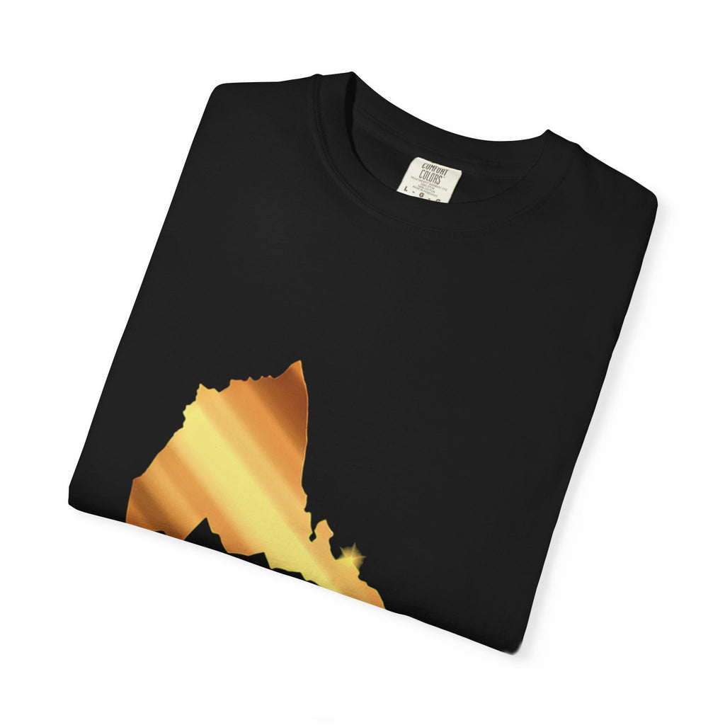 The Eritrean  T-Shirt Map & Olive Branch T-Shirt — Gold Foil Island Graphic Tee