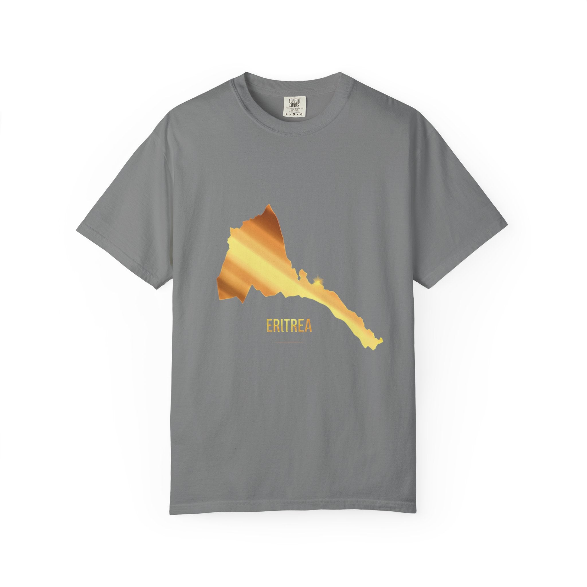 The Eritrean  T-Shirt Map & Olive Branch T-Shirt — Gold Foil Island Graphic Tee