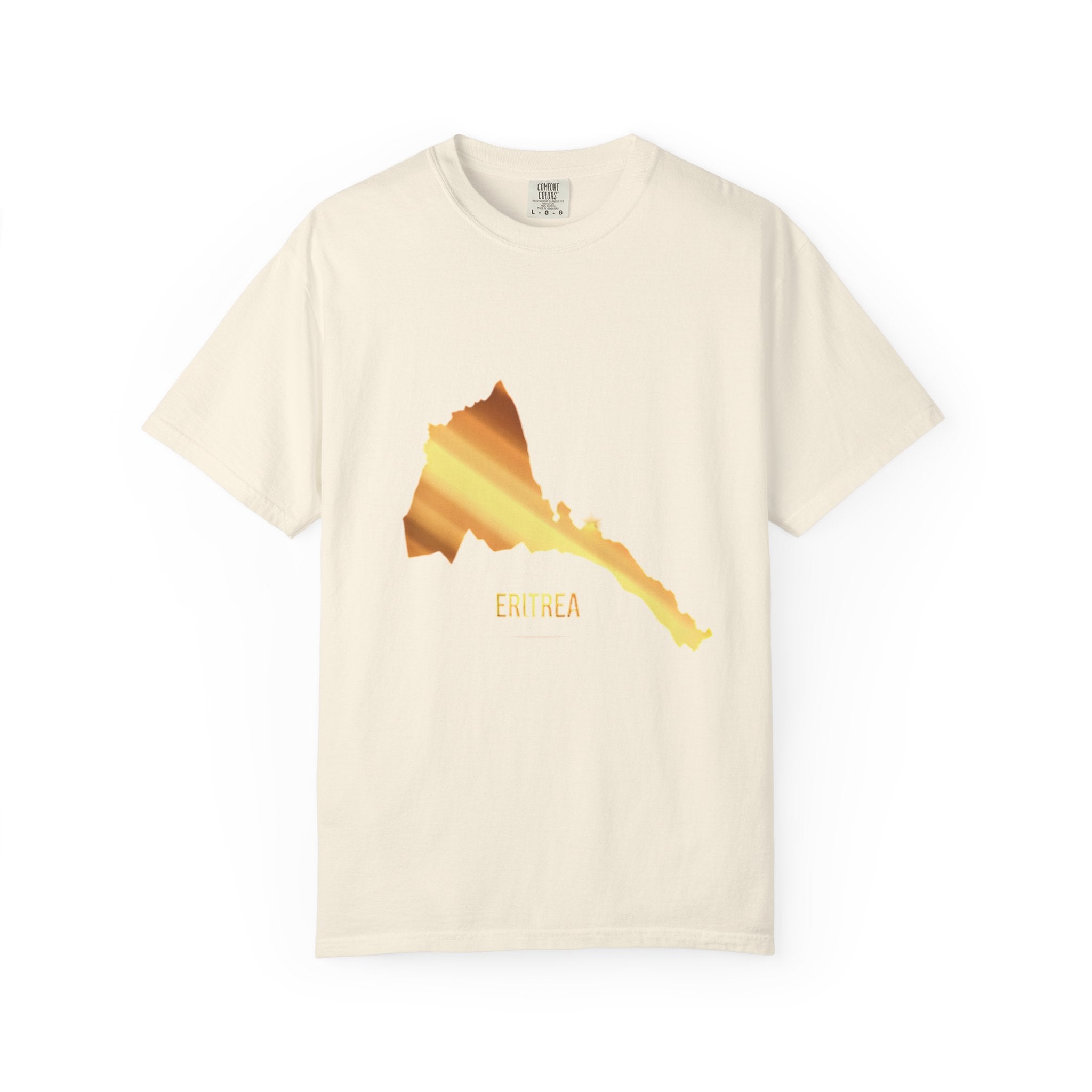 The Eritrean  T-Shirt Map & Olive Branch T-Shirt — Gold Foil Island Graphic Tee