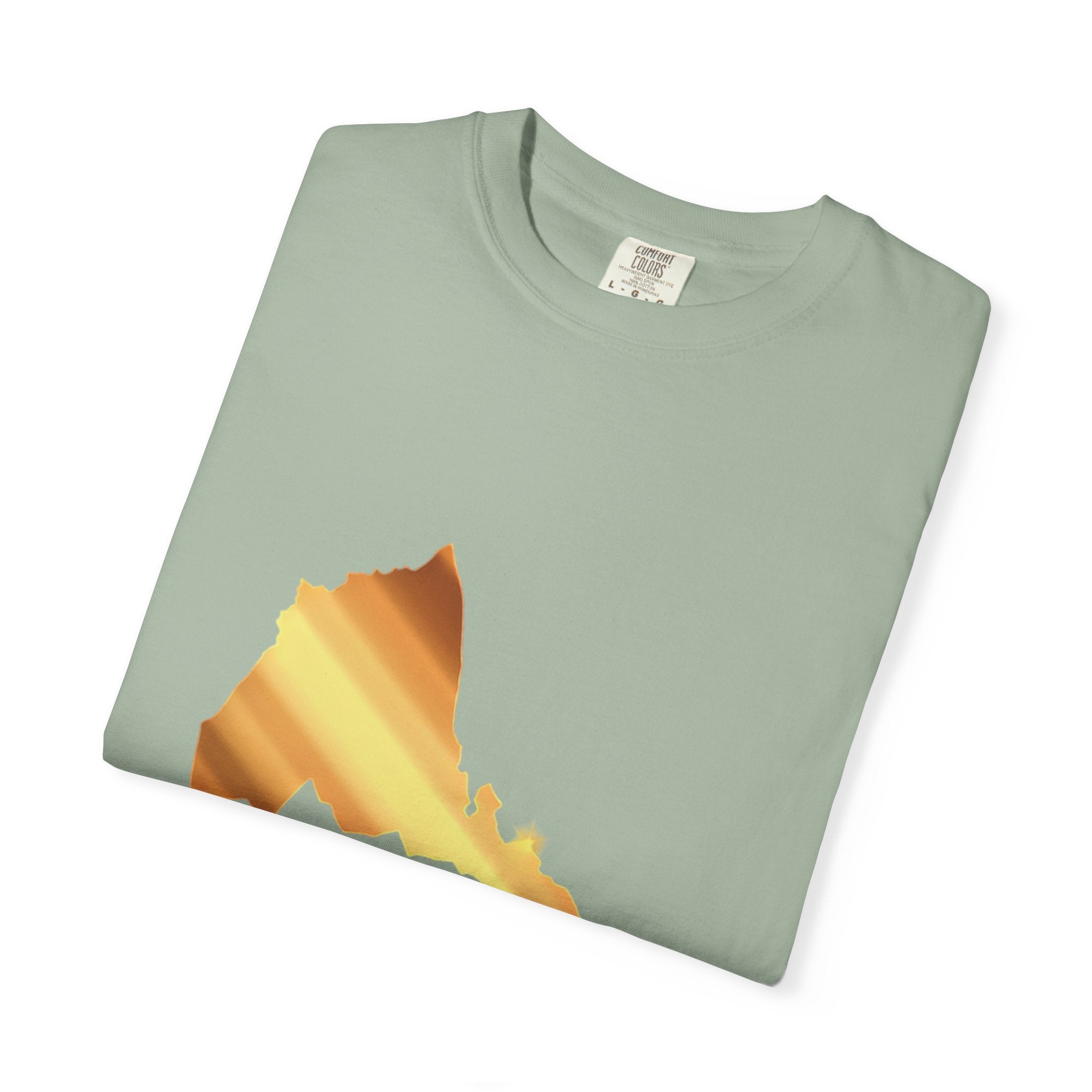 The Eritrean  T-Shirt Map & Olive Branch T-Shirt — Gold Foil Island Graphic Tee